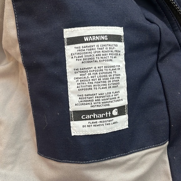 Carhartt FR Full Swing, Navy, Mens XL jacket - Picture 7 of 16